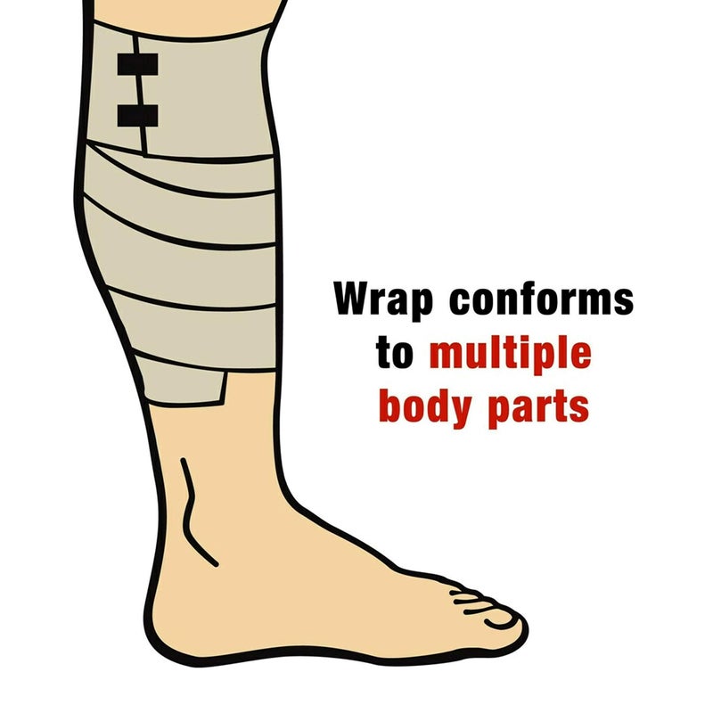 ACE 4 Inch Elastic Bandage with with Clips, Beige, Great for Leg, Shoulder and More, 1 Count - Image 3